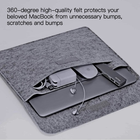 Felt Wool Laptop Sleeve Case - Picture 5 of 5